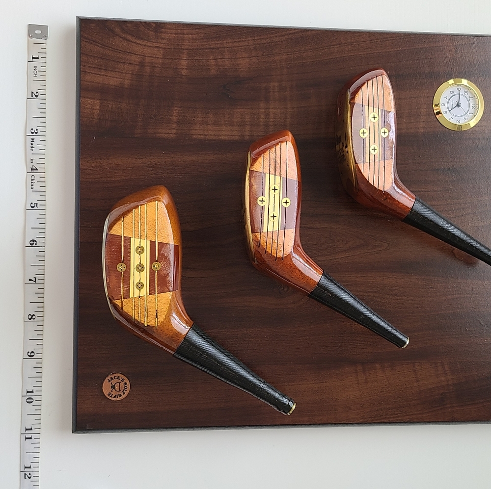 Arnold Palmer 3 golf club decorative plaque with c - Picture 10 of 10